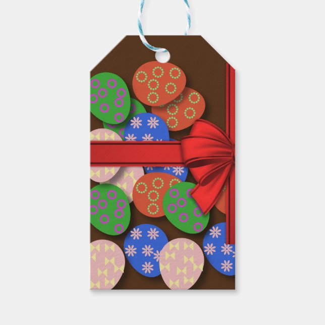 Étiquettes-cadeau Motif Œuf de Pâques   (Devant)