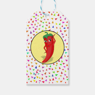 Étiquettes-cadeau Motif Red Hot Pepper Diva Confetti