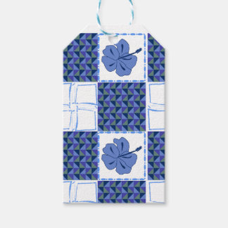 Étiquettes-cadeau Motif sans couture avec tropical dessiné à la main