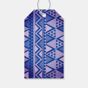 Étiquettes-cadeau Motif Simple d'Art Tribal Violet