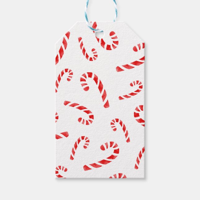 Étiquettes-cadeau Motif Sucre de canne aquarelle (Devant)