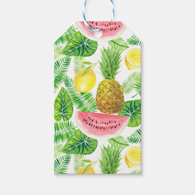 Étiquettes-cadeau Motif tropical (Devant)