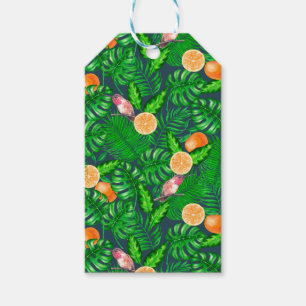 Étiquettes-cadeau Motif tropical, colibris