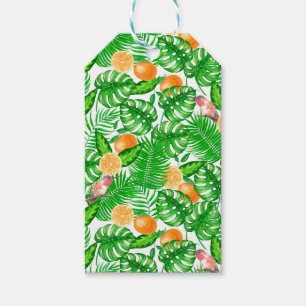 Étiquettes-cadeau Motif tropical, colibris II