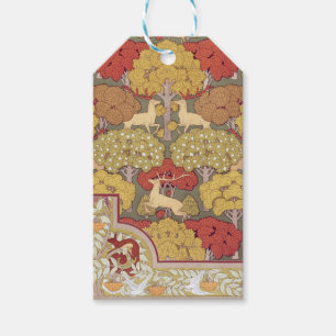 Étiquettes-cadeau Motif Vert Sauge Forêt Cerf Stag Vintage