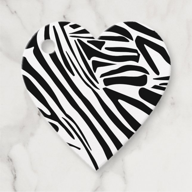Étiquettes Cadeau Motif zèbre (Devant)
