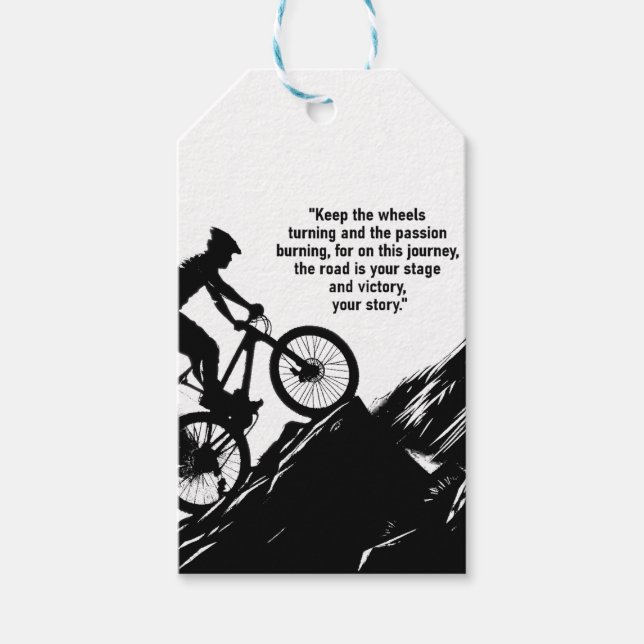 Étiquettes-cadeau Motivational Bike Sport pour vous inspirer sur mes (Devant)