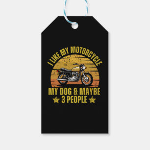 Étiquettes-cadeau Moto Chien
