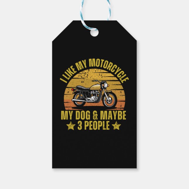 Étiquettes-cadeau Moto Chien (Dos)