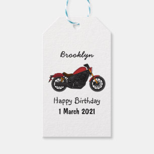 Étiquettes-cadeau moto de style croiseur cool