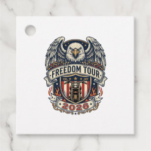 Étiquettes Cadeau Moto Vintage Eagle Freedom Tour 2026