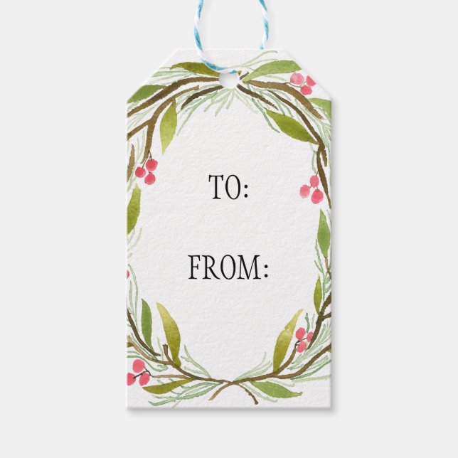 Étiquettes-cadeau Mots-clés Cadeau de la couronne de fer de vacances (Devant)