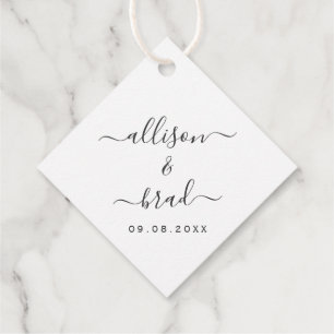 Étiquettes Cadeau Mots-clés Cadeaux Favor pour mariage moderne et él