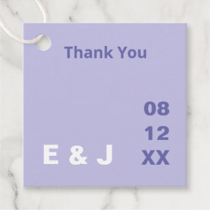 Étiquettes Cadeau Mots clés de faveur de mariage violet de lavande m