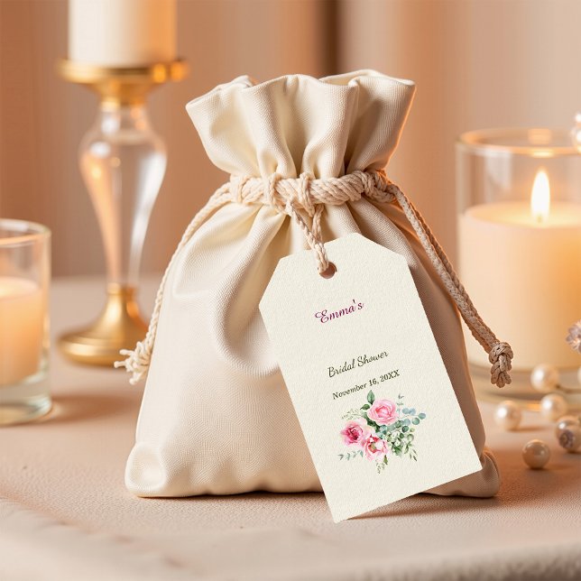 Étiquettes-cadeau Mots-clés de Fête des mariées de Personnaliser de  (Créateur téléchargé)