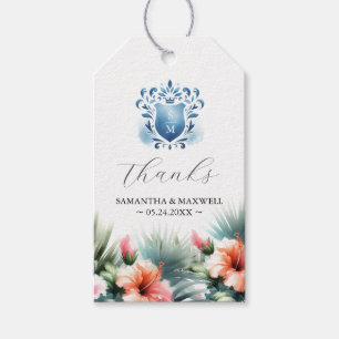 Étiquettes-cadeau Mots clés Favor Mariage Aquarelle Fleurs