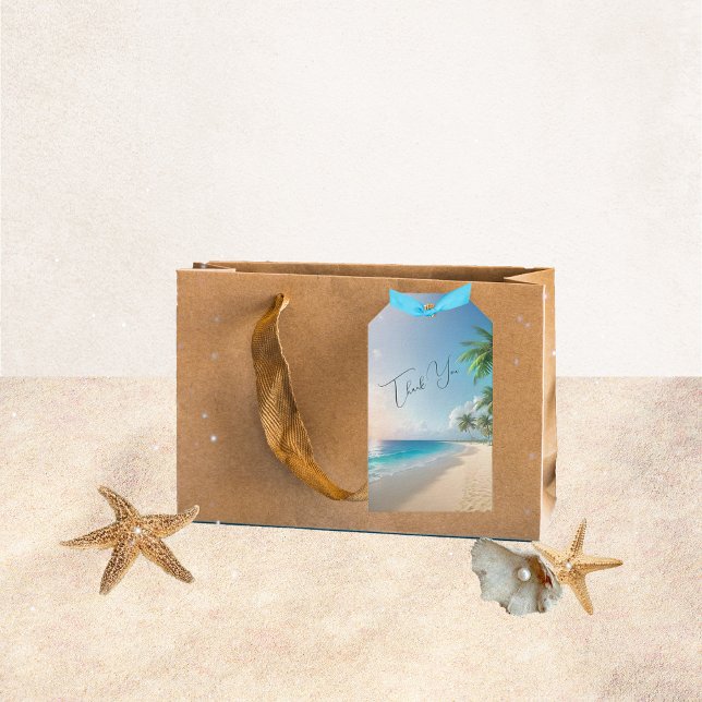 Étiquettes-cadeau Mots clés Favour Mariage plage (Créateur téléchargé)