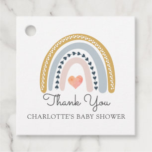 Étiquettes Cadeau Mots-clés Rainbow Baby shower Favoriser