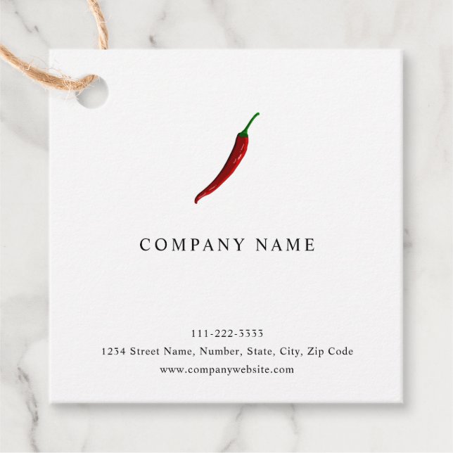 Étiquettes Cadeau Mots clés Red Chili Pepper Faver (Devant)