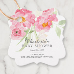 Étiquettes Cadeau Mots clés Spring Blossoms Floral Baby shower Favor
