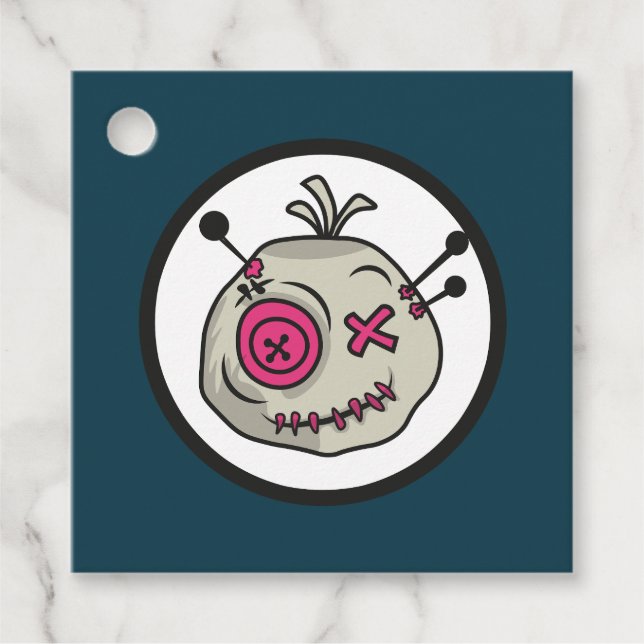 Étiquettes Cadeau Mots-clés Voodoo Token Carré Favoriser (Devant)