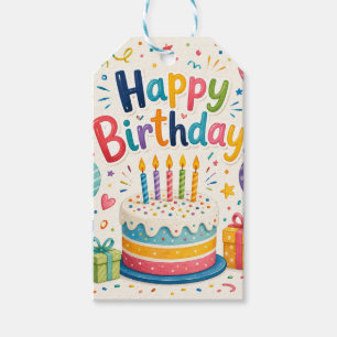 Étiquettes-cadeau Mouchoirs en papier festifs pour anniversaire de c