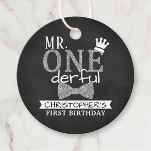 Étiquettes Cadeau Mr ONEderful 1st Birthday Party Favor Tags