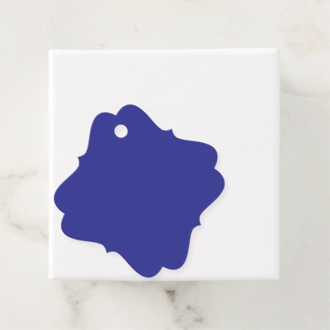 Étiquettes Cadeau mur bleu avec horloge (En situation)