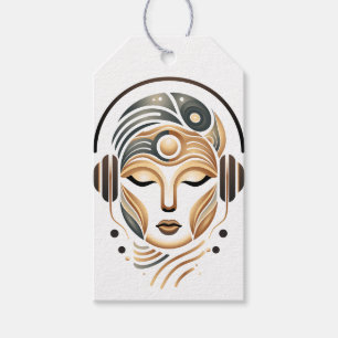 Étiquettes-cadeau Musique Zen Minimaliste Déesse Géométrique Abstrai