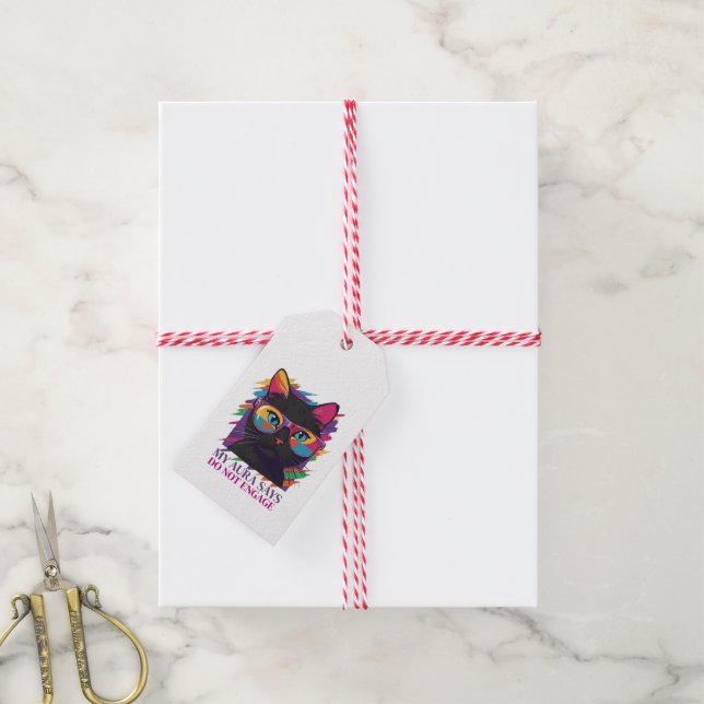 Étiquettes-cadeau My Aura Says Sticker (Avec de la ficelle)