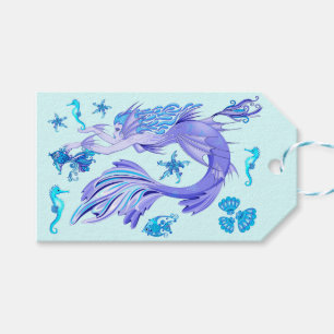 Étiquettes-cadeau Mystic Fairy Purple Créature Carreaux en céramique