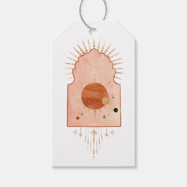 Étiquettes-cadeau Mystique cosmique (Devant)