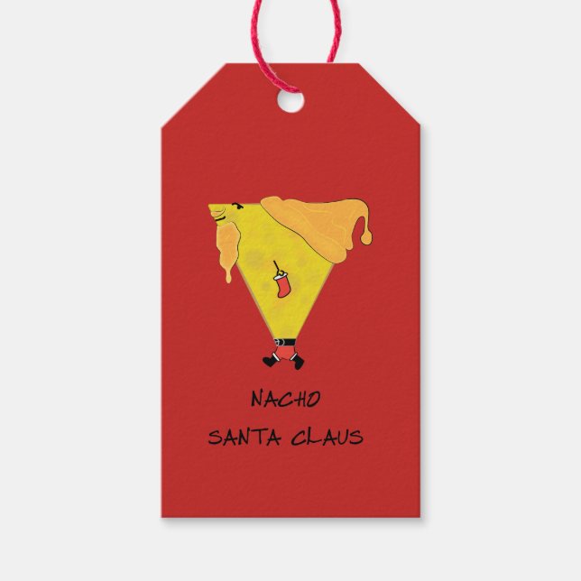 Étiquettes-cadeau Nacho Santa Claus (Devant)