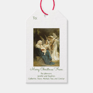 Étiquettes-cadeau Nativité Bébé Jésus Marie Anges Manger Noël
