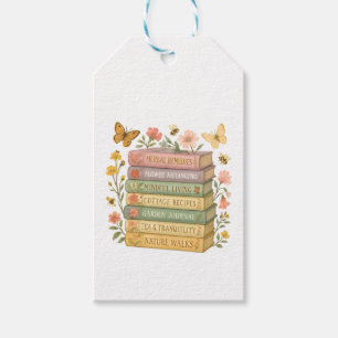 Étiquettes-cadeau Nature et livre Lover Botanique Stack