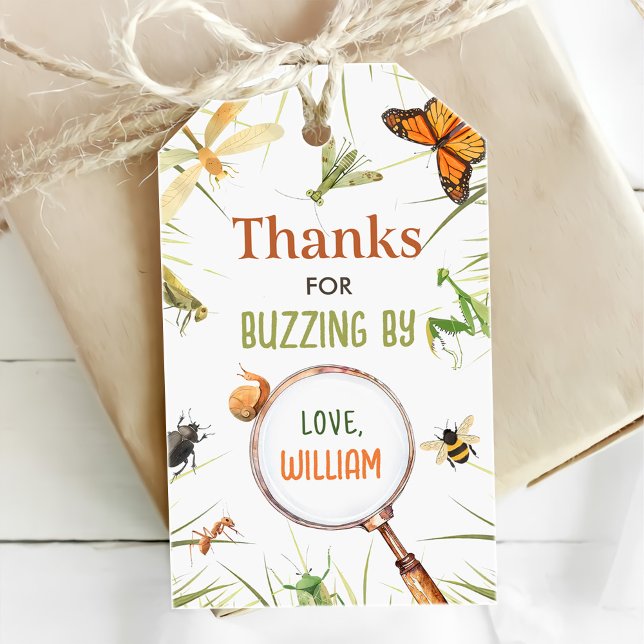 Étiquettes-cadeau Nature Insect Bugs Anniversaire (Créateur téléchargé)