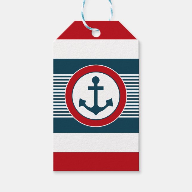 Étiquettes-cadeau Nautical design (Devant)