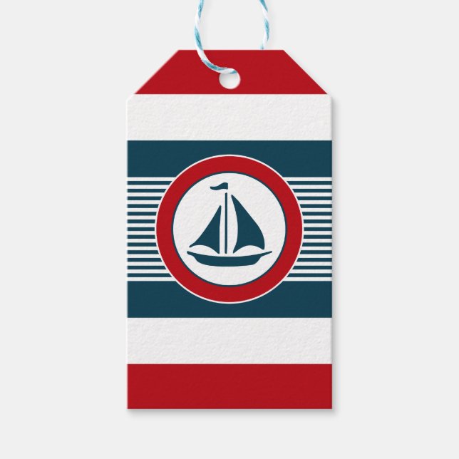 Étiquettes-cadeau Nautical design (Devant)