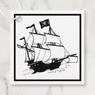 Étiquettes Cadeau Navire Pirate