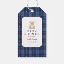 Navy blue teddy bear baby shower