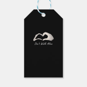 Étiquettes-cadeau Ne pas marcher - Classique Blanc - Squelette Coeur