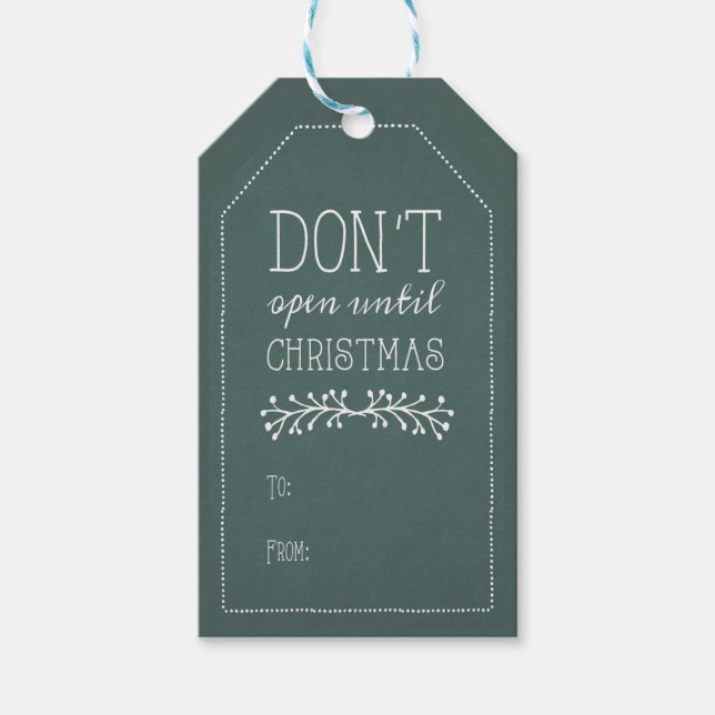 Étiquettes-cadeau Ne pas ouvrir avant Noël (Devant)