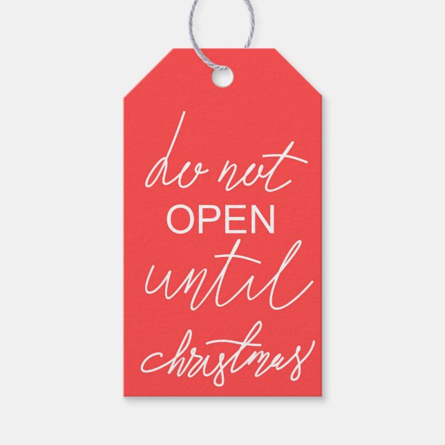 Étiquettes-cadeau Ne pas ouvrir avant Noël (Devant)