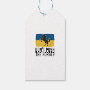 Étiquettes-cadeau Ne Pousse Pas Le Cheval Cheval Vintage