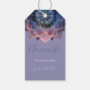 Étiquettes-cadeau Nebula Bloom   Mandala