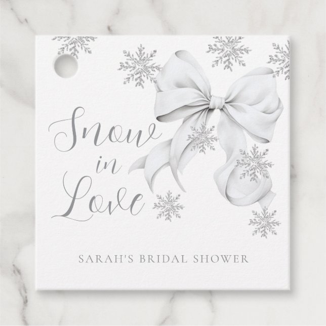 Étiquettes Cadeau Neige en amour (Devant)