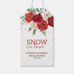 Étiquettes-cadeau Neige en amour Hiver rustique Flocon de neige Baby