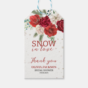 Étiquettes-cadeau Neige en amour Hiver rustique Flocon de neige Baby