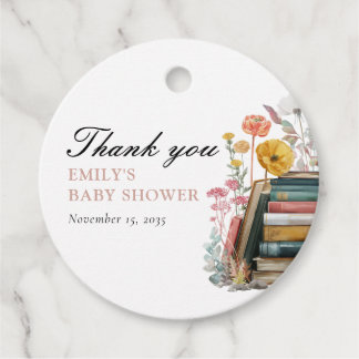 Étiquettes Cadeau New Chapter Floral Baby Shower