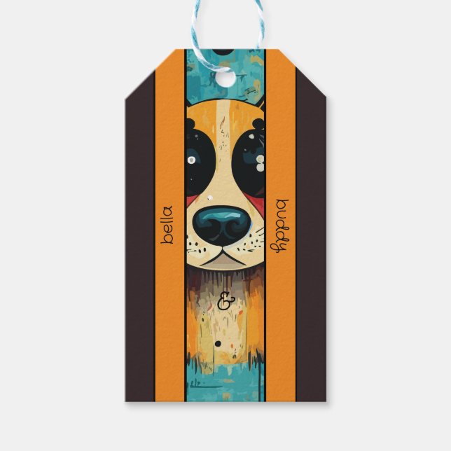Étiquettes-cadeau Nez de chien (Devant)